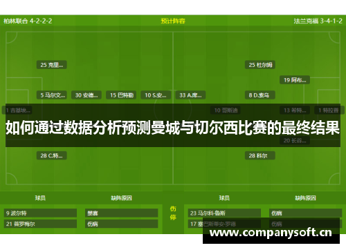 如何通过数据分析预测曼城与切尔西比赛的最终结果 如何通过数据分析预测曼城与切尔西比赛的最终结果